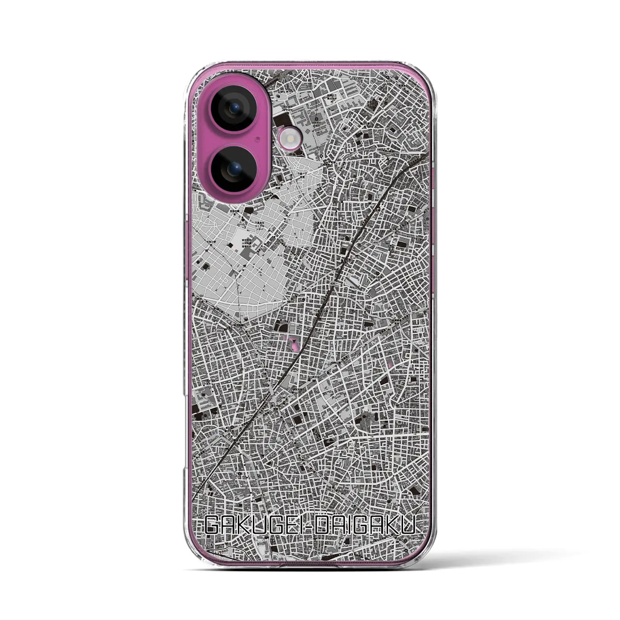 【学芸大学（東京都）】地図柄iPhoneケース（クリアタイプ）