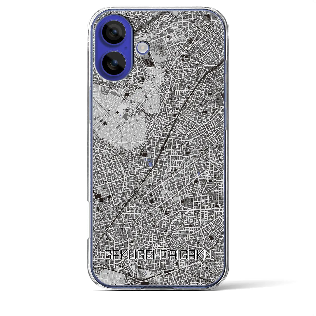 【学芸大学（東京都）】地図柄iPhoneケース（クリアタイプ）