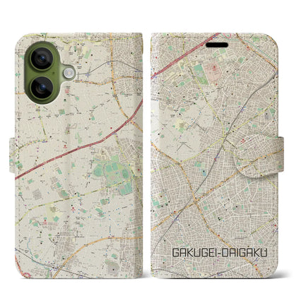 【学芸大学（東京都）】地図柄iPhoneケース（手帳タイプ）