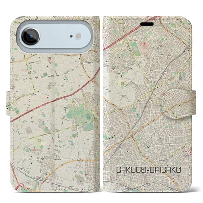 【学芸大学（東京都）】地図柄iPhoneケース（手帳タイプ）