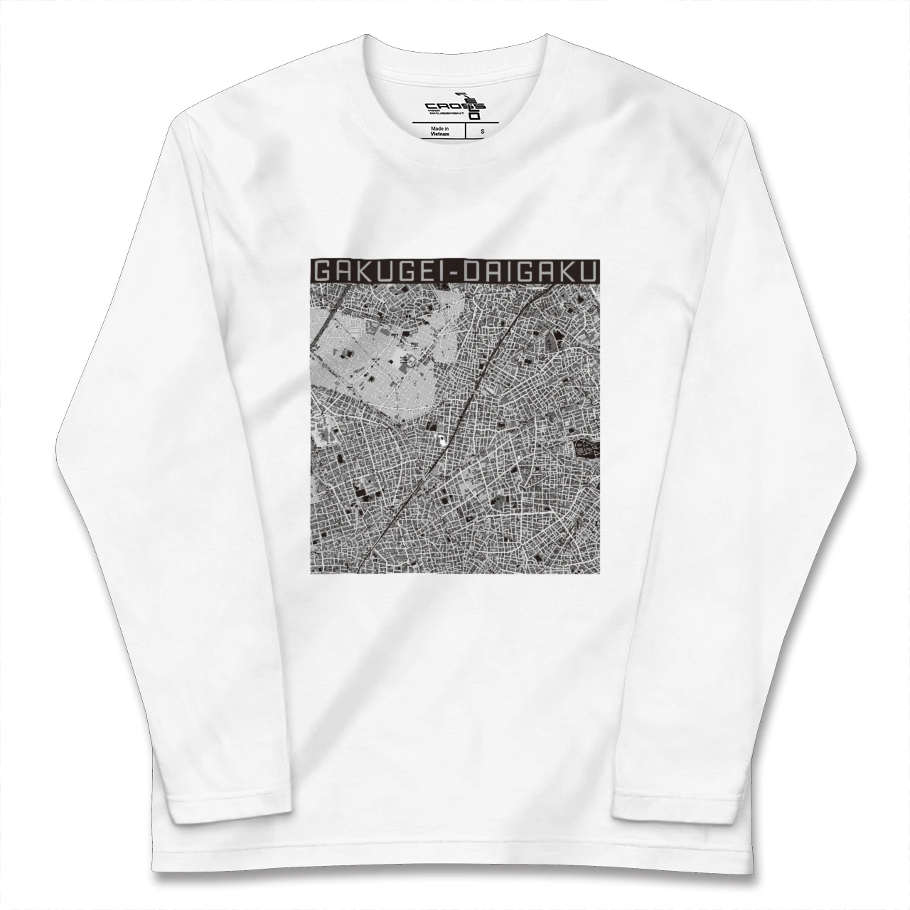 【学芸大学（東京都）】地図柄ロングスリーブTシャツ