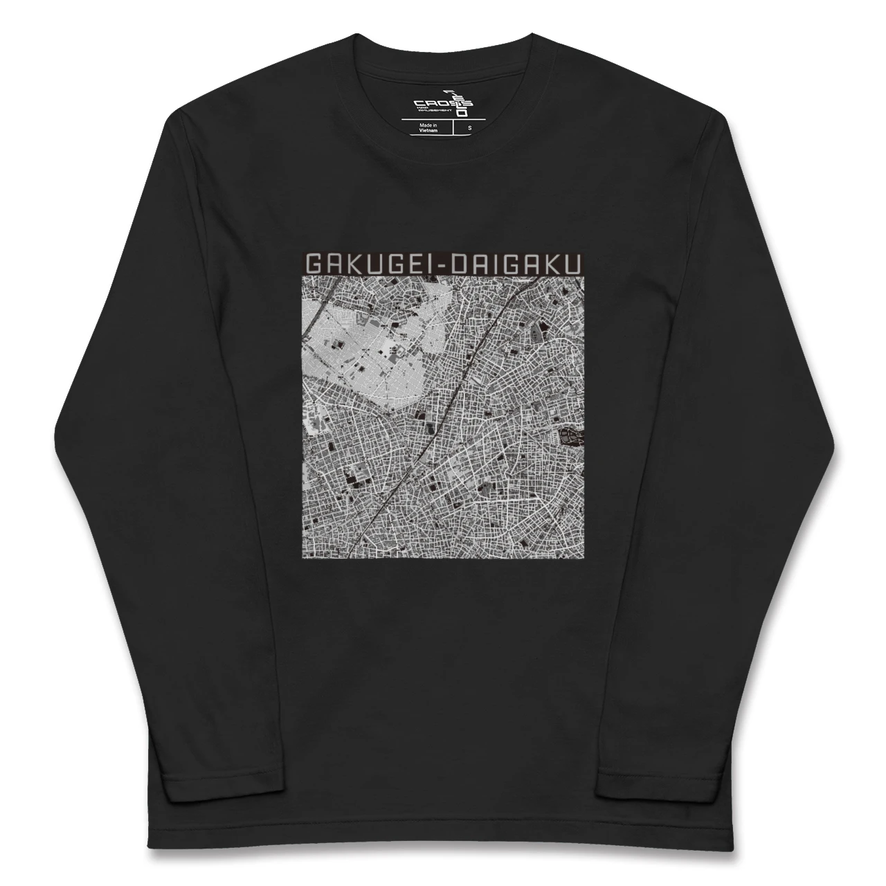【学芸大学（東京都）】地図柄ロングスリーブTシャツ