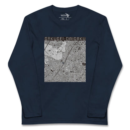 【学芸大学（東京都）】地図柄ロングスリーブTシャツ