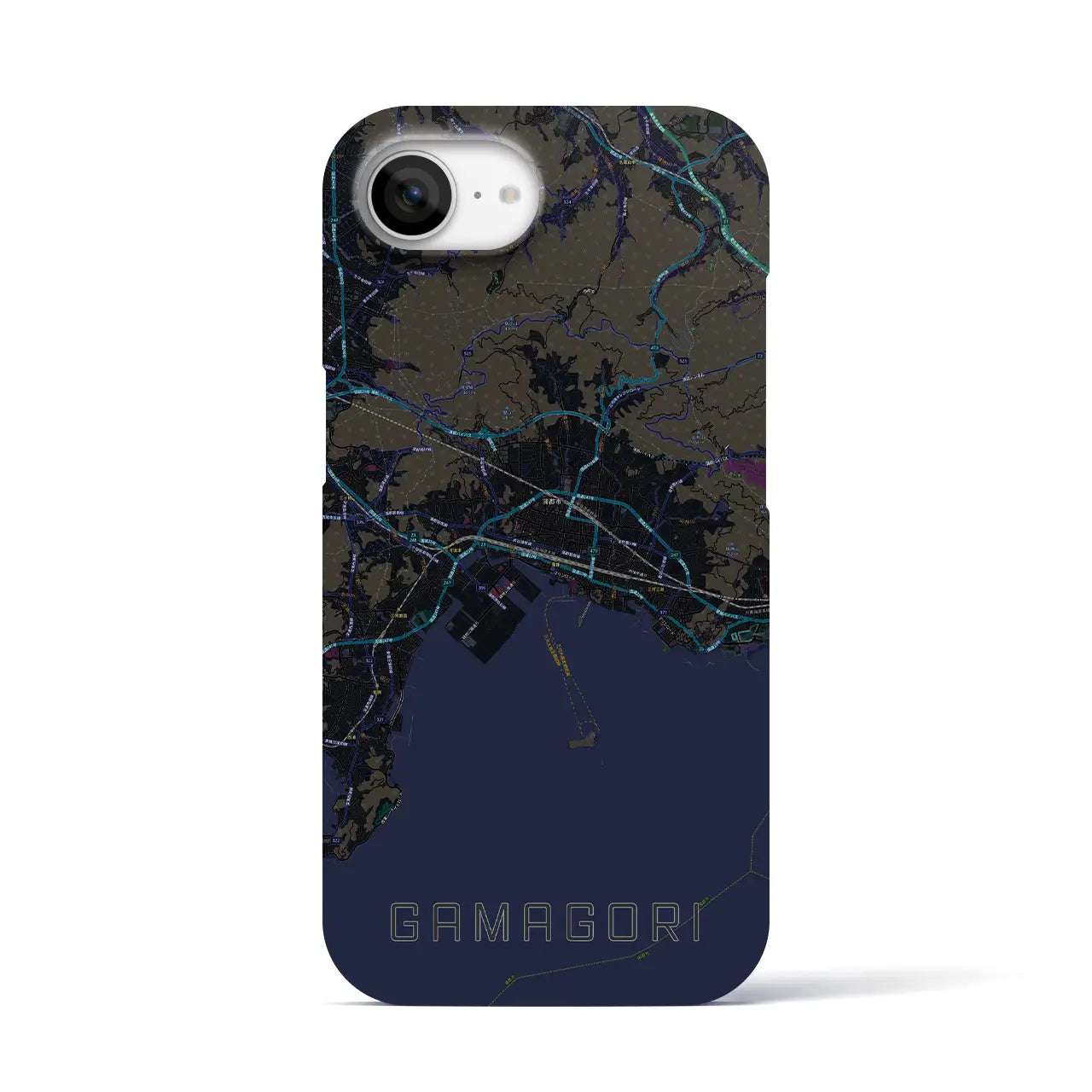 【蒲郡（愛知県）】地図柄iPhoneケース（バックカバータイプ）