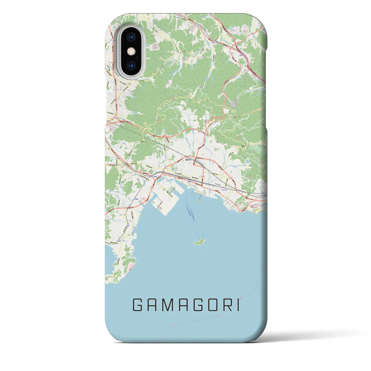 【蒲郡（愛知県）】地図柄iPhoneケース（バックカバータイプ）