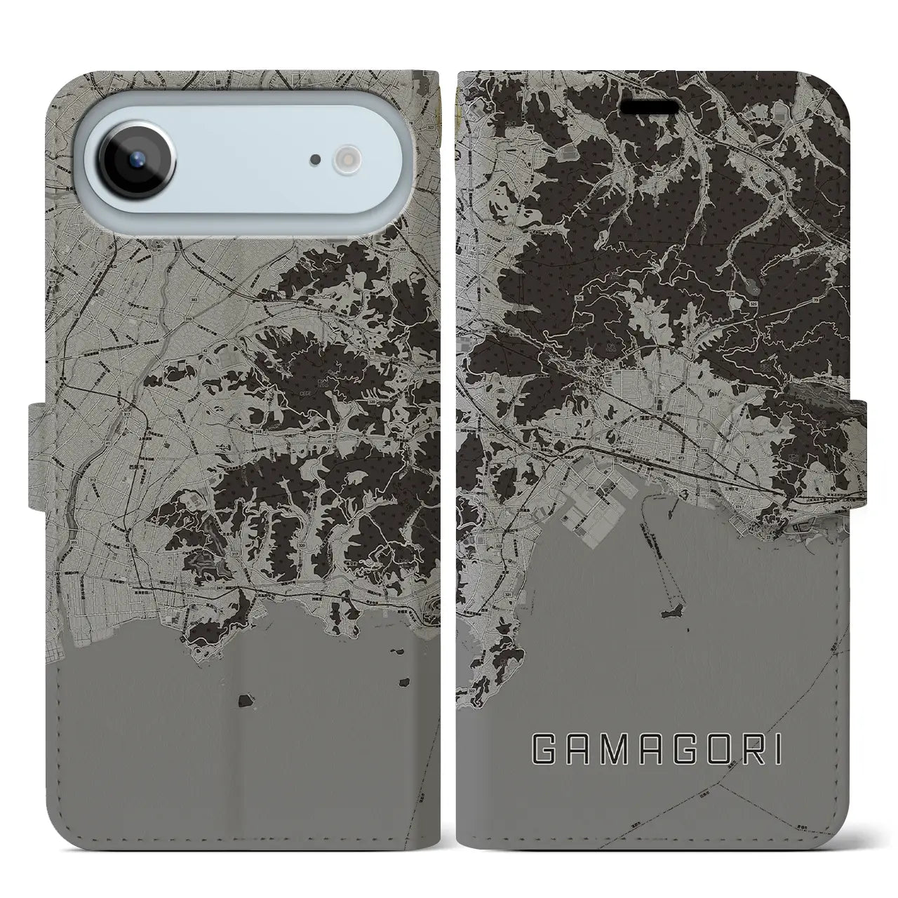 【蒲郡（愛知県）】地図柄iPhoneケース（手帳タイプ）