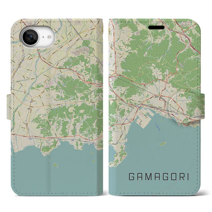 【蒲郡（愛知県）】地図柄iPhoneケース（手帳タイプ）