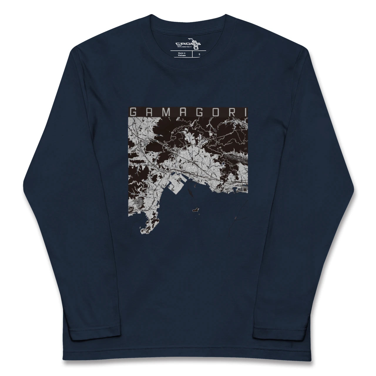 【蒲郡（愛知県）】地図柄ロングスリーブTシャツ