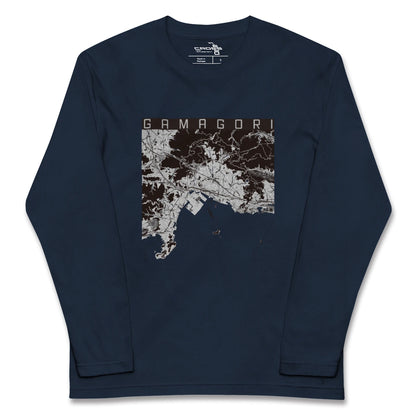 【蒲郡（愛知県）】地図柄ロングスリーブTシャツ