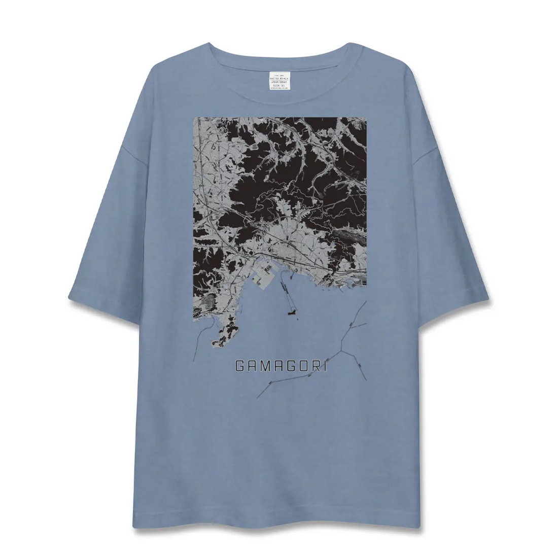 【蒲郡（愛知県）】地図柄ビッグシルエットTシャツ