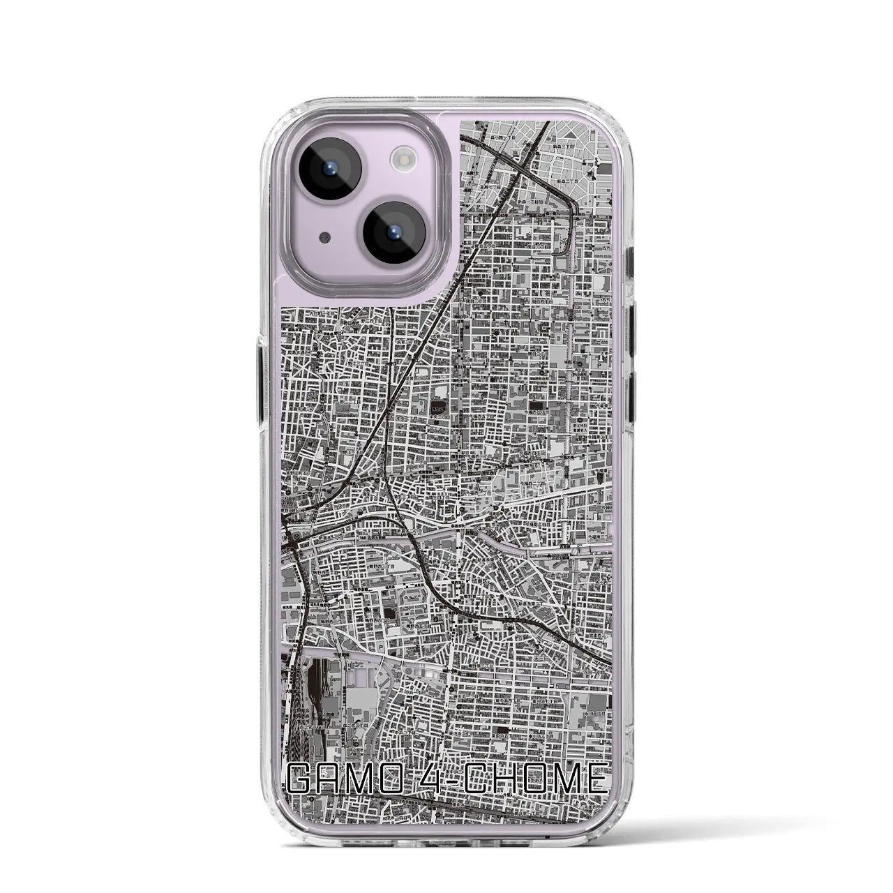 【蒲生四丁目（大阪府）】地図柄iPhoneケース（MagSafeタイプ）
