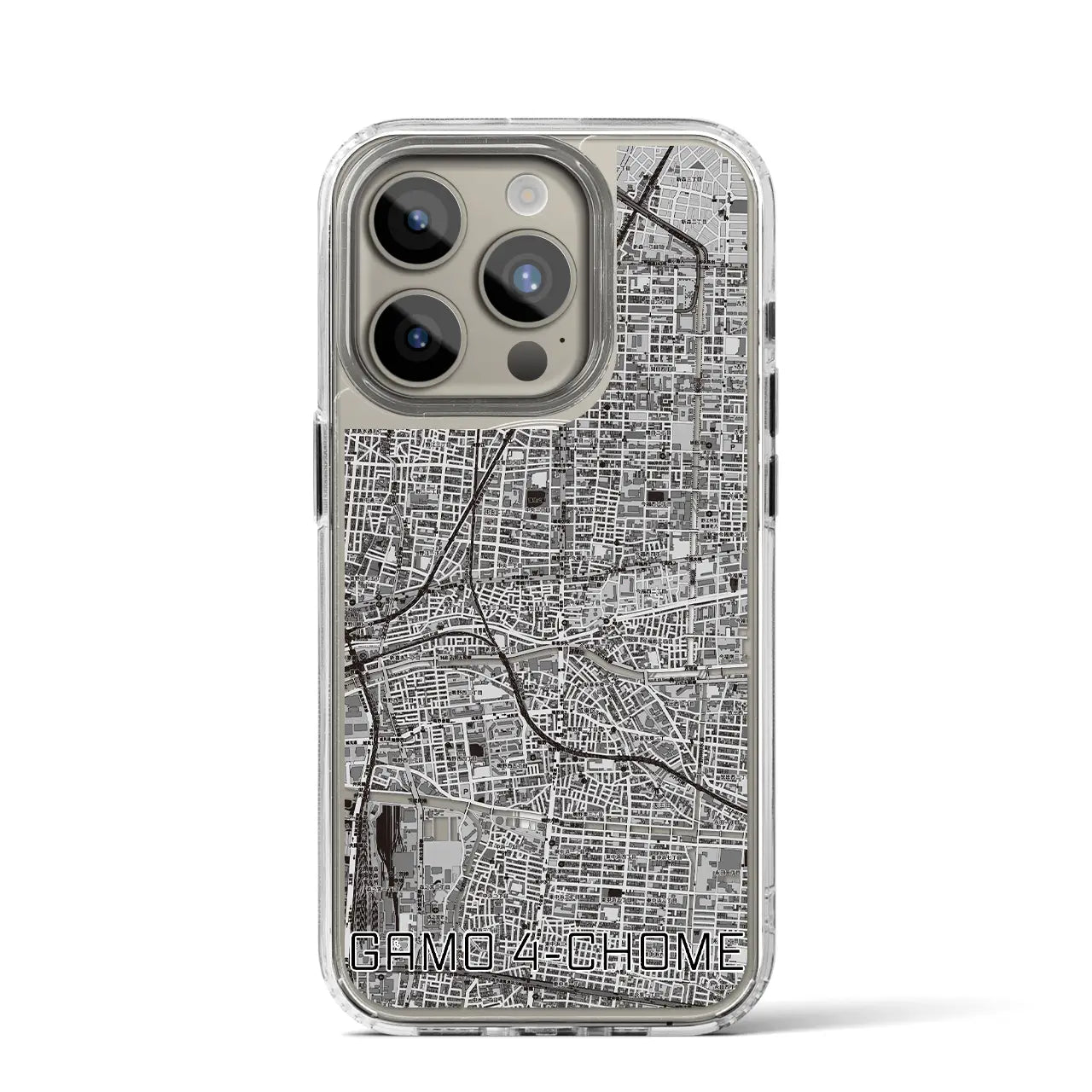 【蒲生四丁目（大阪府）】地図柄iPhoneケース（MagSafeタイプ）