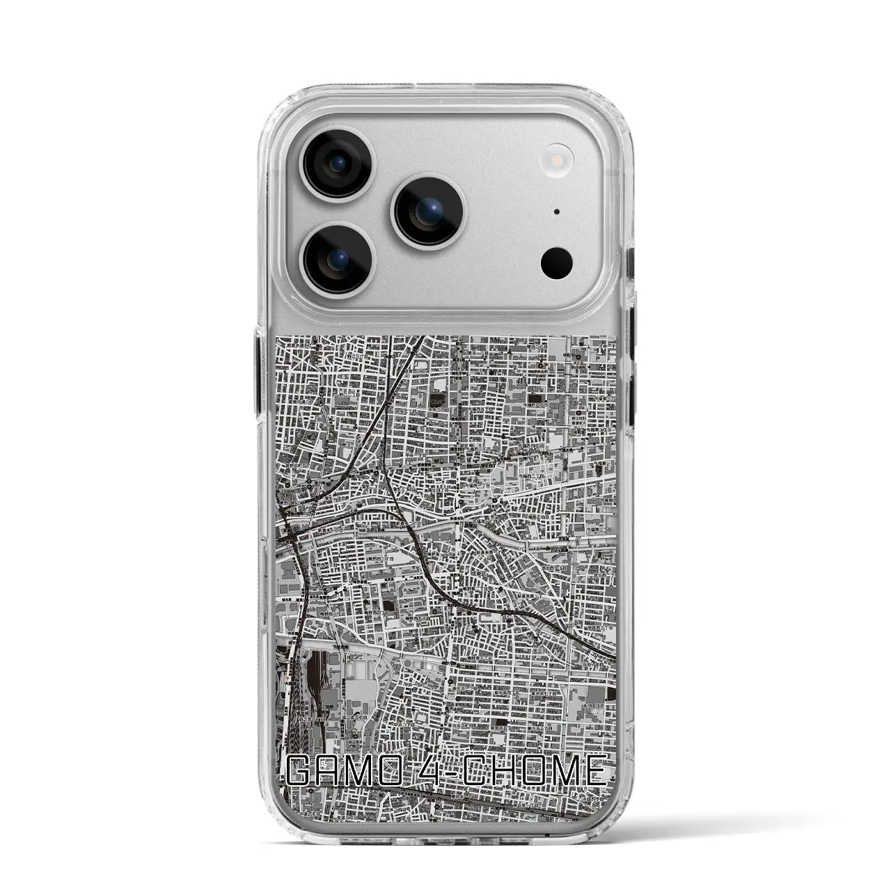 【蒲生四丁目（大阪府）】地図柄iPhoneケース（MagSafeタイプ）