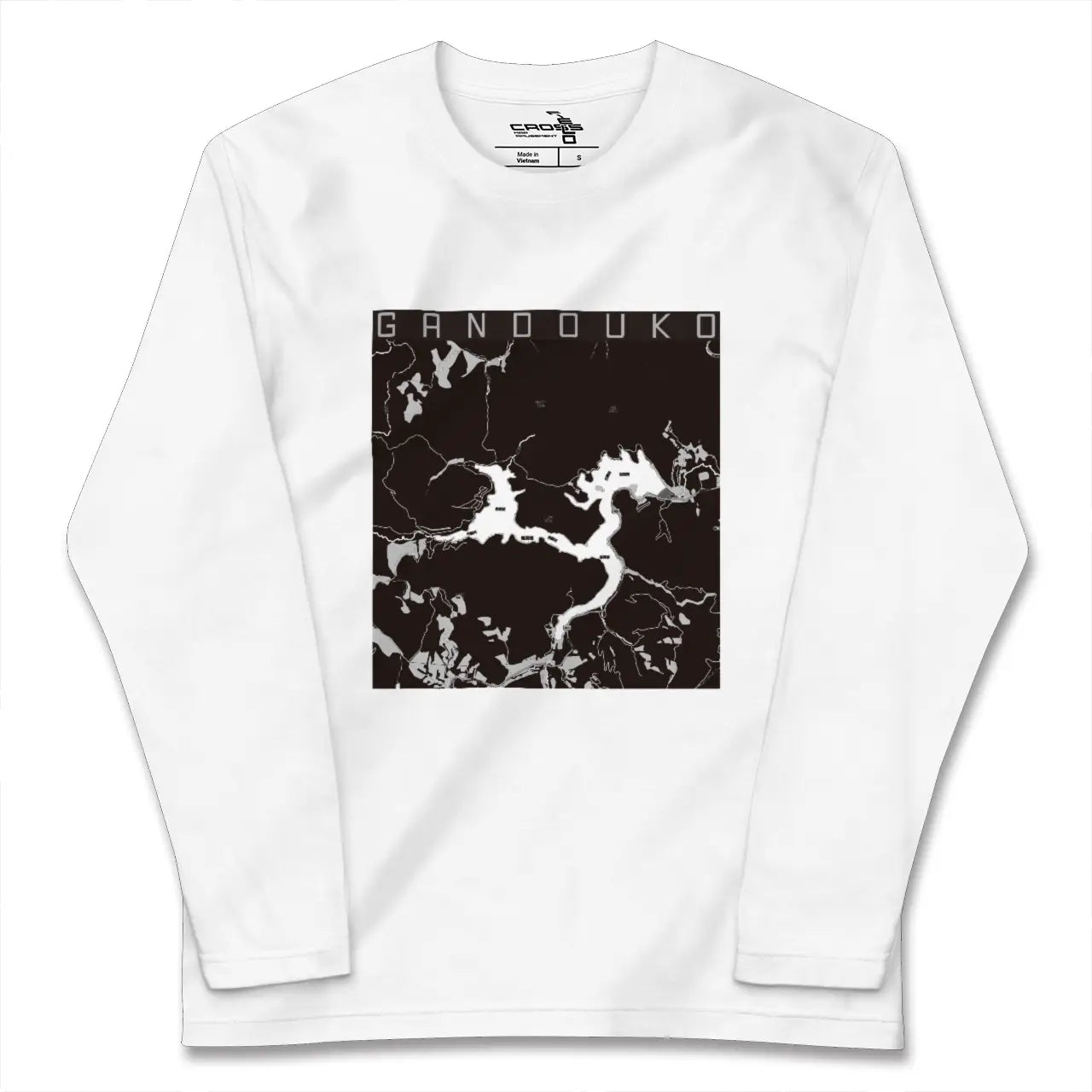 【岩洞湖（岩手県）】地図柄ロングスリーブTシャツ