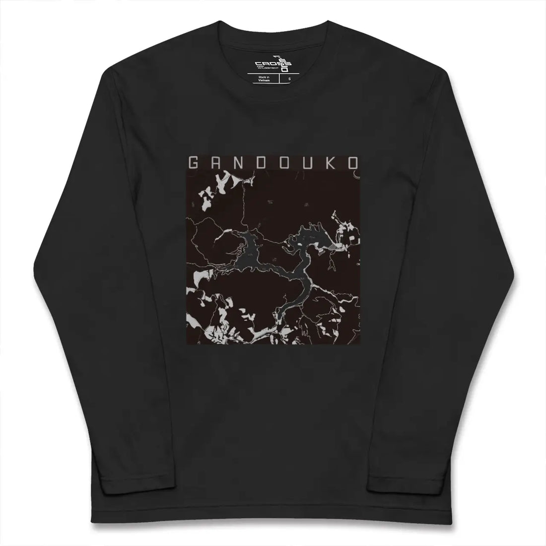 【岩洞湖（岩手県）】地図柄ロングスリーブTシャツ