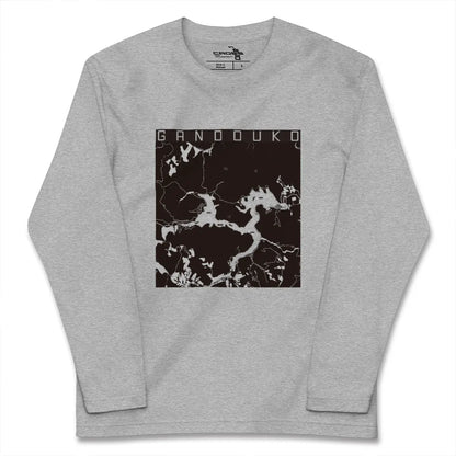 【岩洞湖（岩手県）】地図柄ロングスリーブTシャツ
