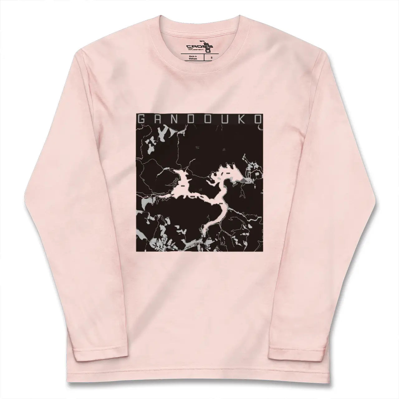 【岩洞湖（岩手県）】地図柄ロングスリーブTシャツ