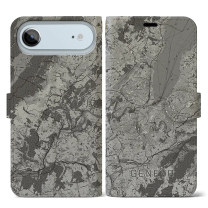 【ジュネーヴ（スイス）】地図柄iPhoneケース（手帳タイプ）