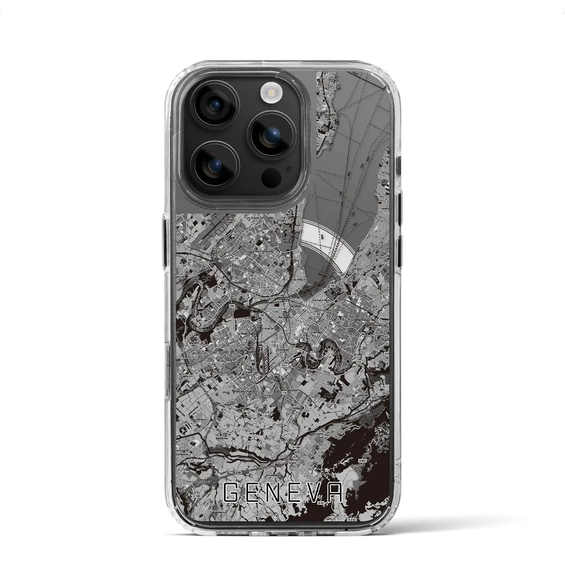 【ジュネーヴ（スイス）】地図柄iPhoneケース（MagSafeタイプ）