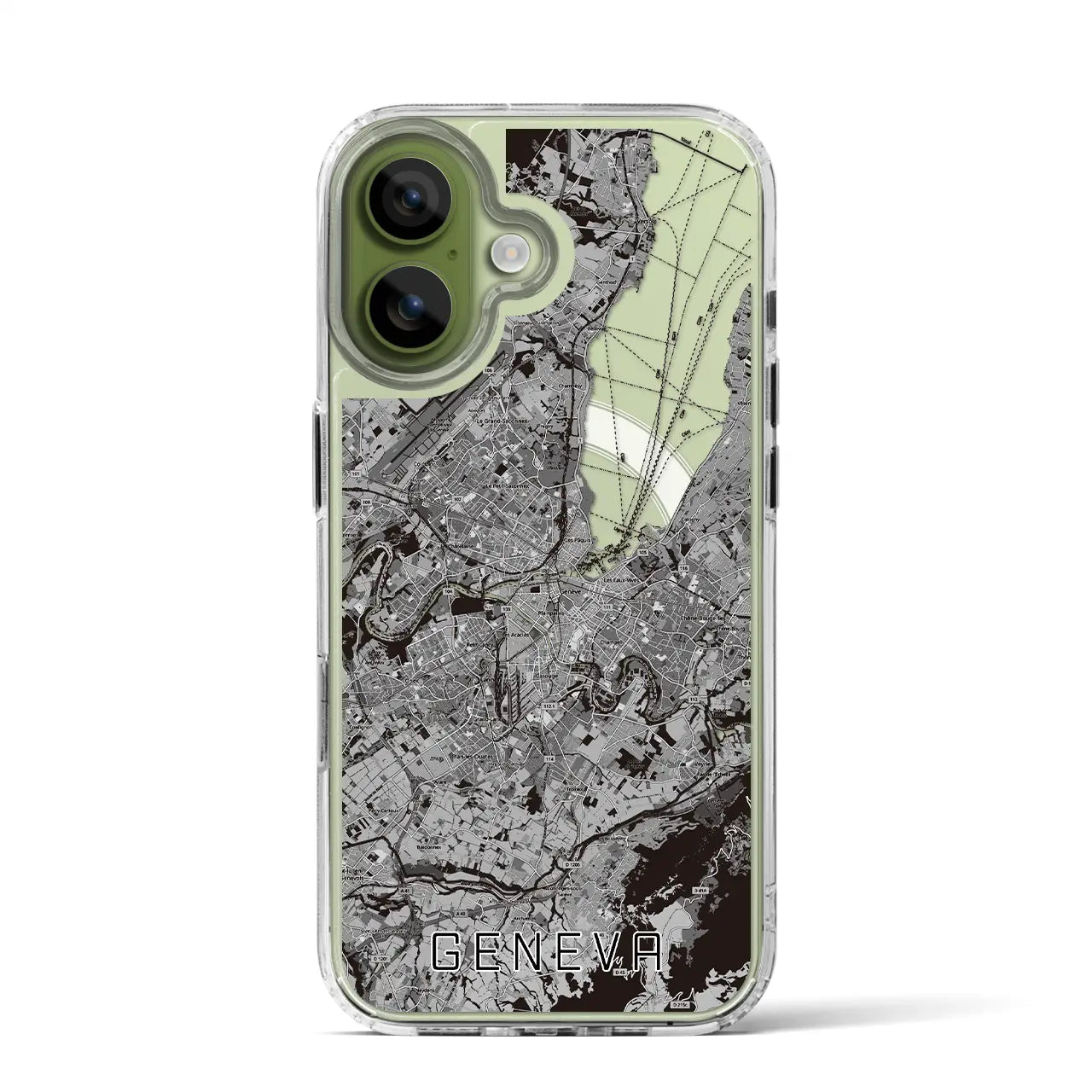 【ジュネーヴ（スイス）】地図柄iPhoneケース（MagSafeタイプ）
