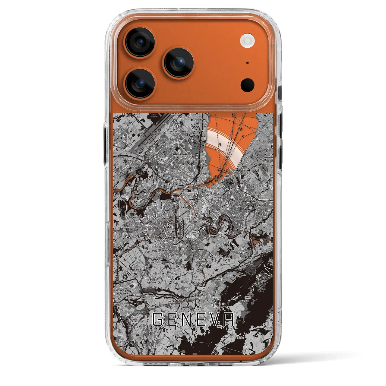 【ジュネーヴ（スイス）】地図柄iPhoneケース（MagSafeタイプ）