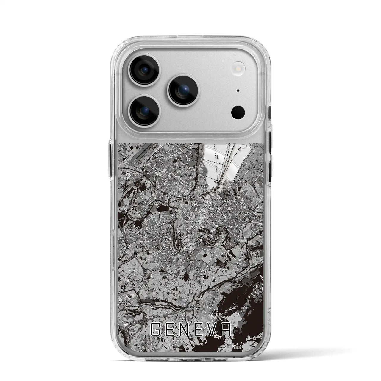 【ジュネーヴ（スイス）】地図柄iPhoneケース（MagSafeタイプ）