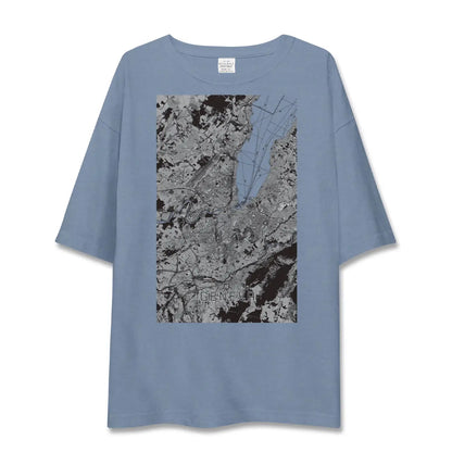【ジュネーヴ（スイス）】地図柄ビッグシルエットTシャツ