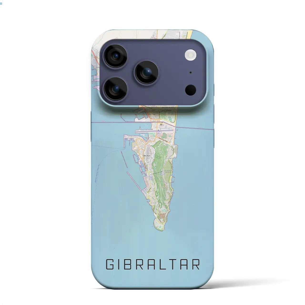 【ジブラルタル（イギリス）】地図柄iPhoneケース（バックカバータイプ）