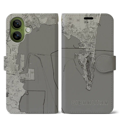 【ジブラルタル（イギリス）】地図柄iPhoneケース（手帳タイプ）
