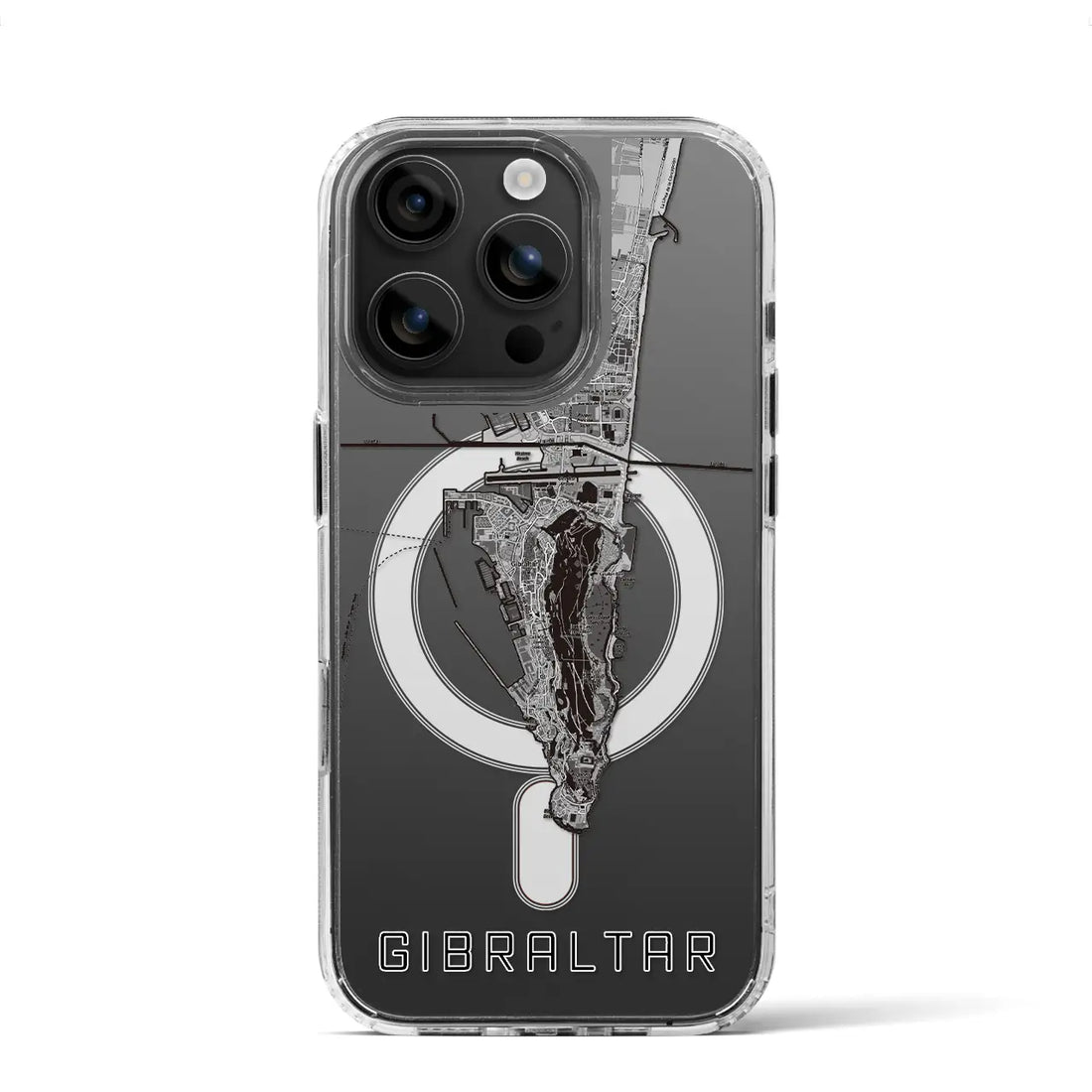 【ジブラルタル（イギリス）】地図柄iPhoneケース（MagSafeタイプ）
