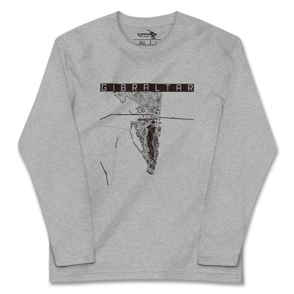 【ジブラルタル（イギリス）】地図柄ロングスリーブTシャツ