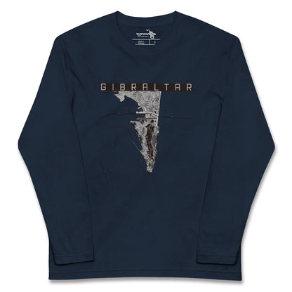 【ジブラルタル（イギリス）】地図柄ロングスリーブTシャツ