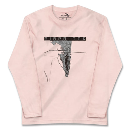 【ジブラルタル（イギリス）】地図柄ロングスリーブTシャツ