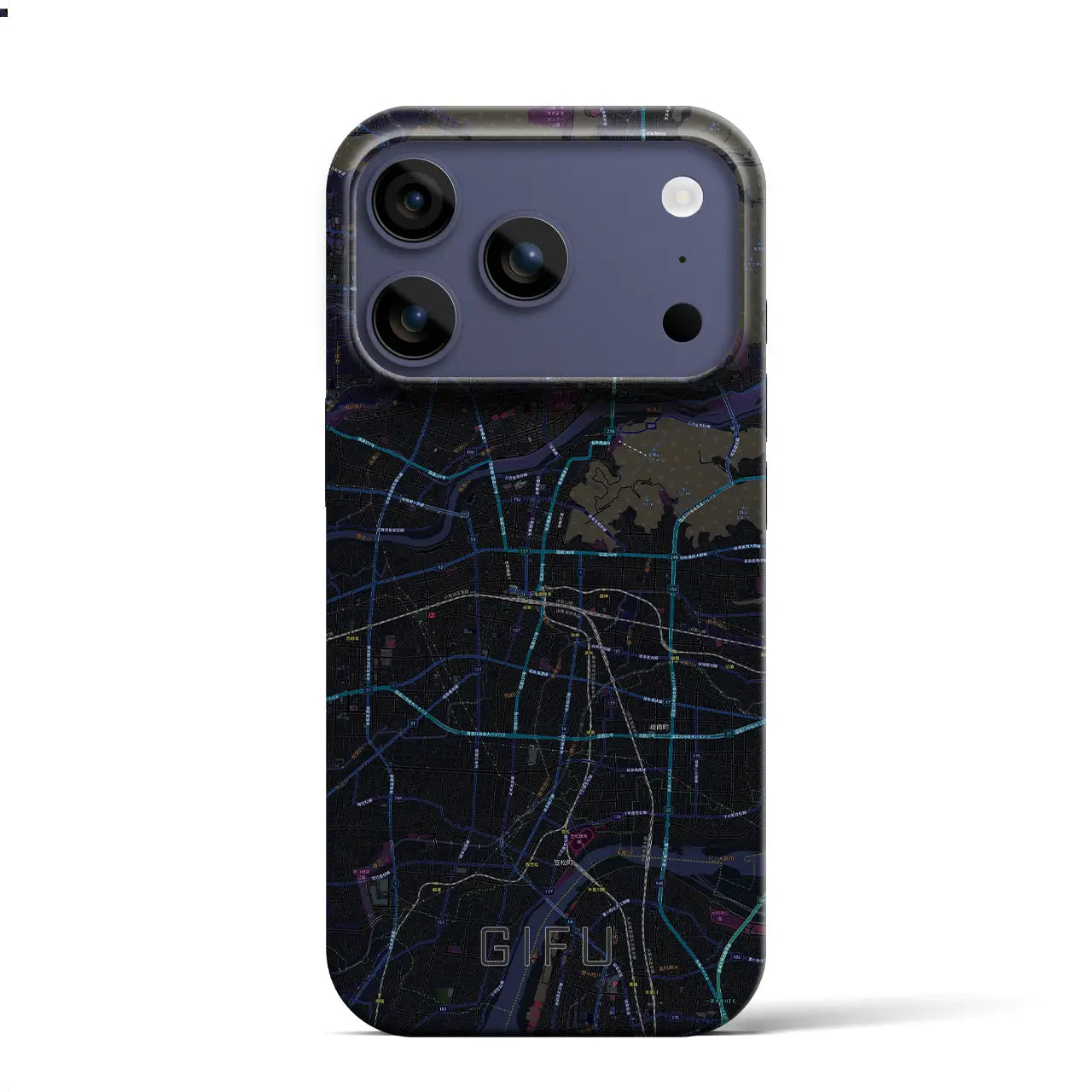 【岐阜（岐阜県）】地図柄iPhoneケース（バックカバータイプ）