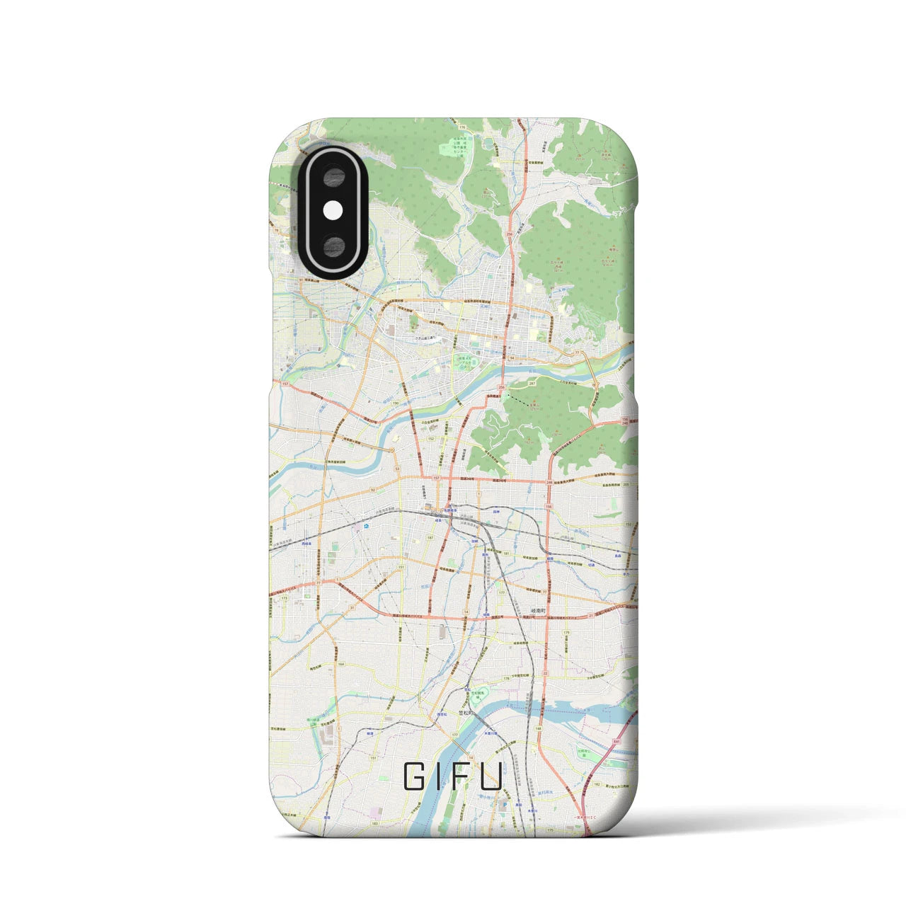 【岐阜（岐阜県）】地図柄iPhoneケース（バックカバータイプ）