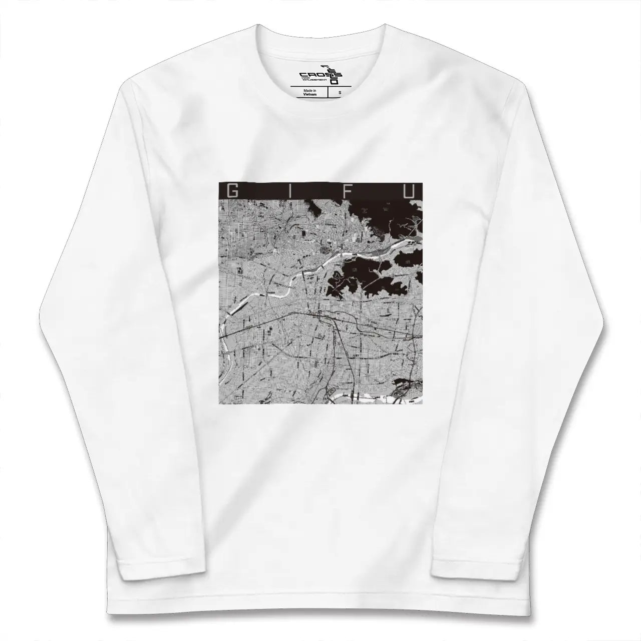 【岐阜（岐阜県）】地図柄ロングスリーブTシャツ