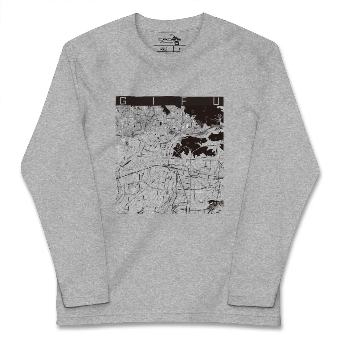 【岐阜（岐阜県）】地図柄ロングスリーブTシャツ