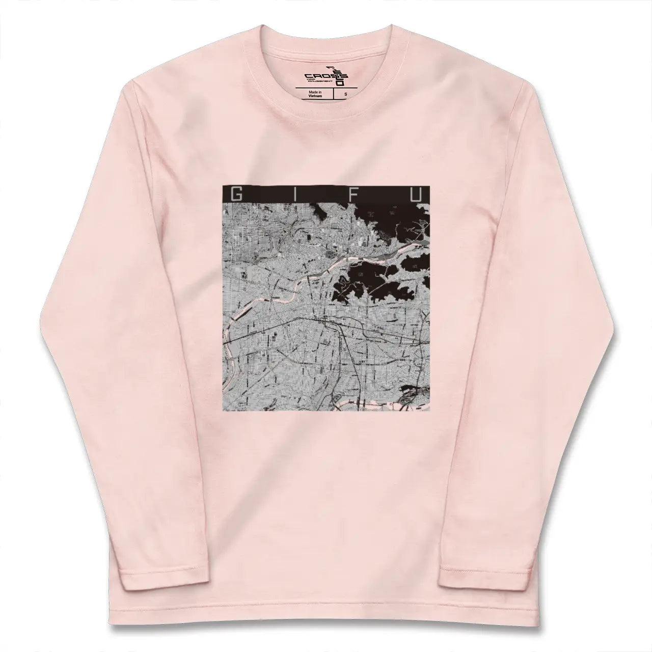 【岐阜（岐阜県）】地図柄ロングスリーブTシャツ