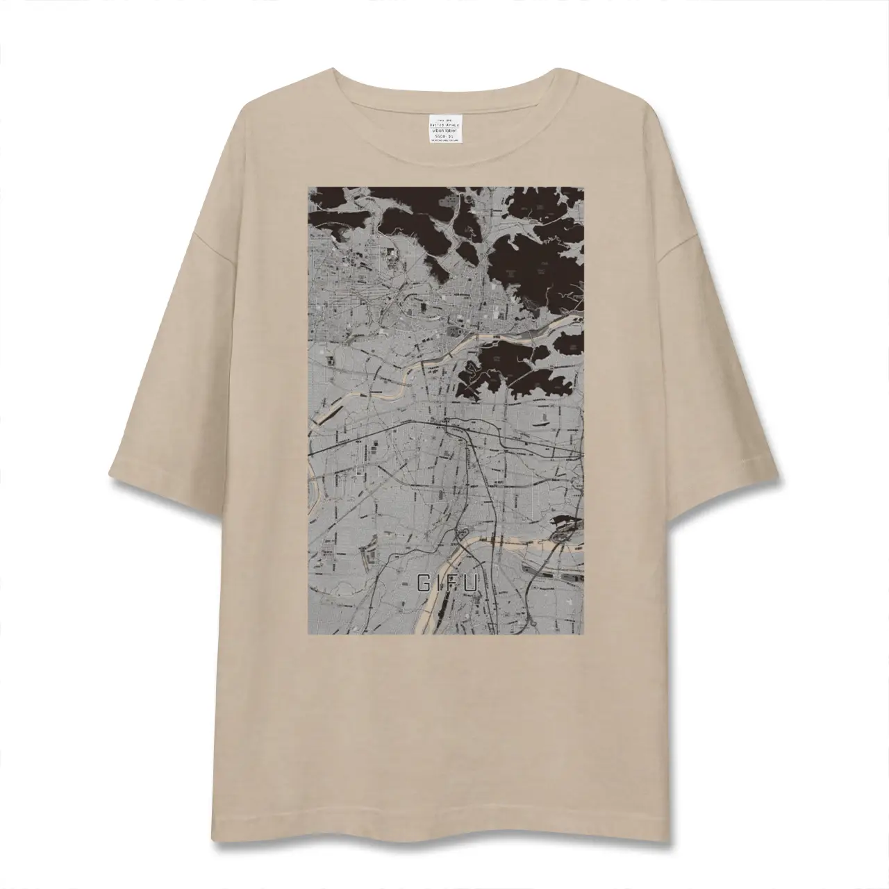 【岐阜（岐阜県）】地図柄ビッグシルエットTシャツ
