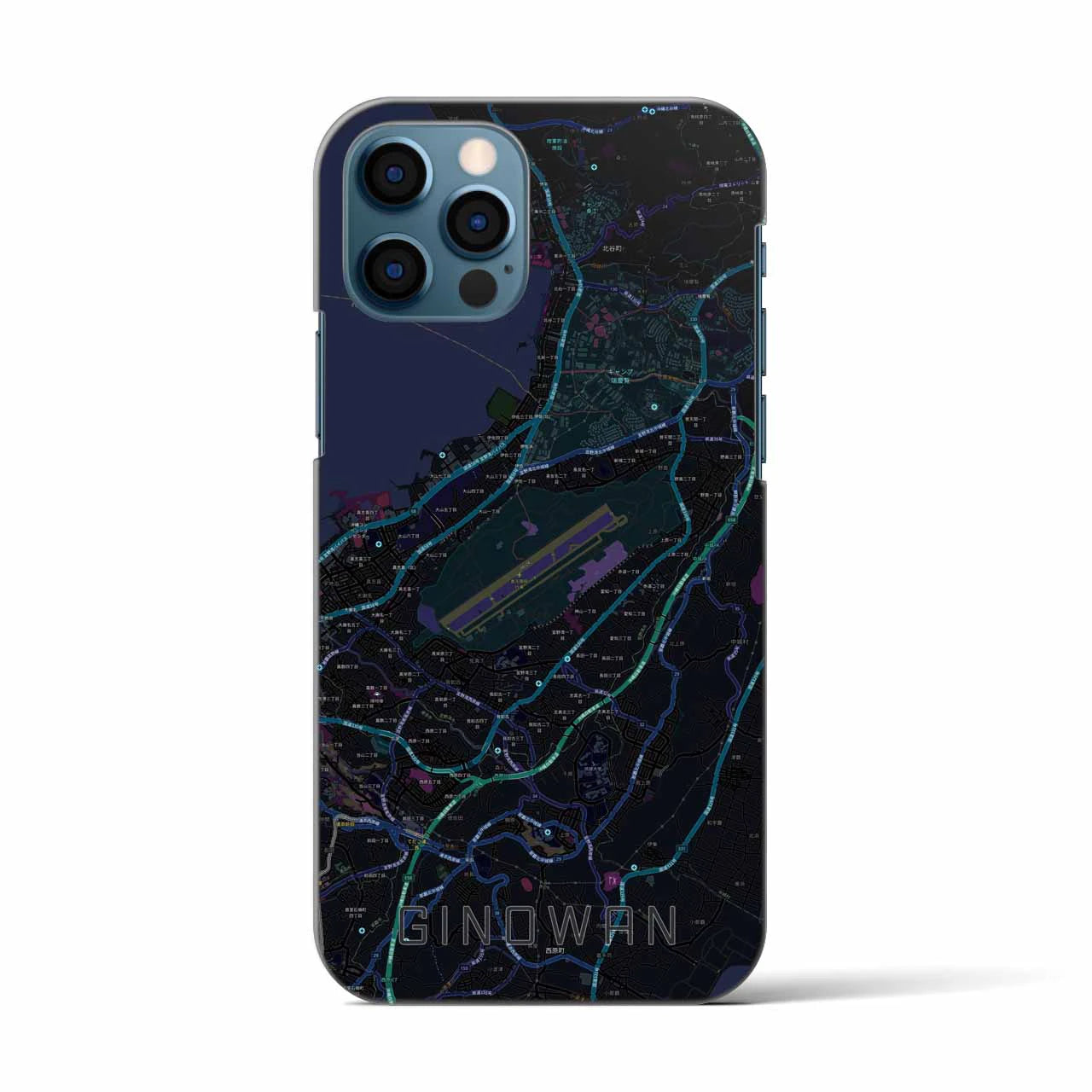 【宜野湾（沖縄県）】地図柄iPhoneケース（バックカバータイプ）