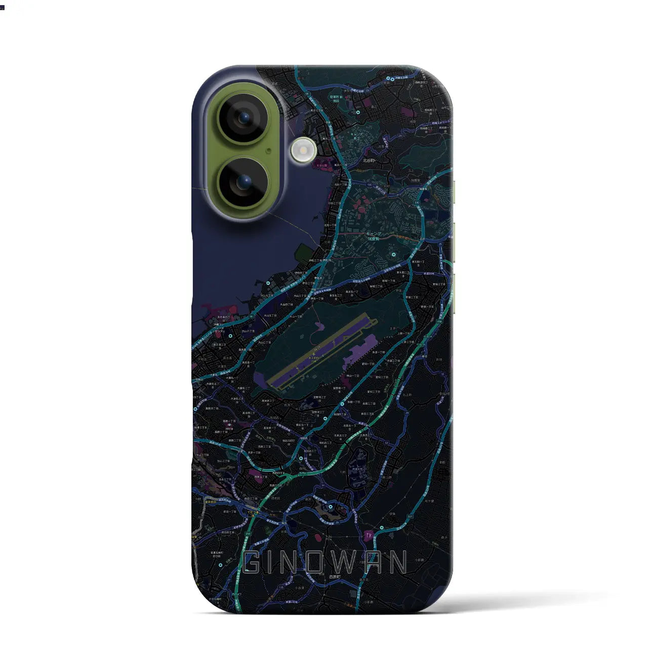 【宜野湾（沖縄県）】地図柄iPhoneケース（バックカバータイプ）