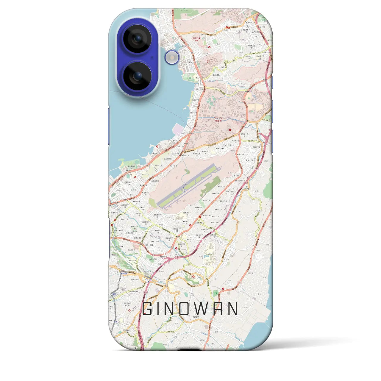 【宜野湾（沖縄県）】地図柄iPhoneケース（バックカバータイプ）