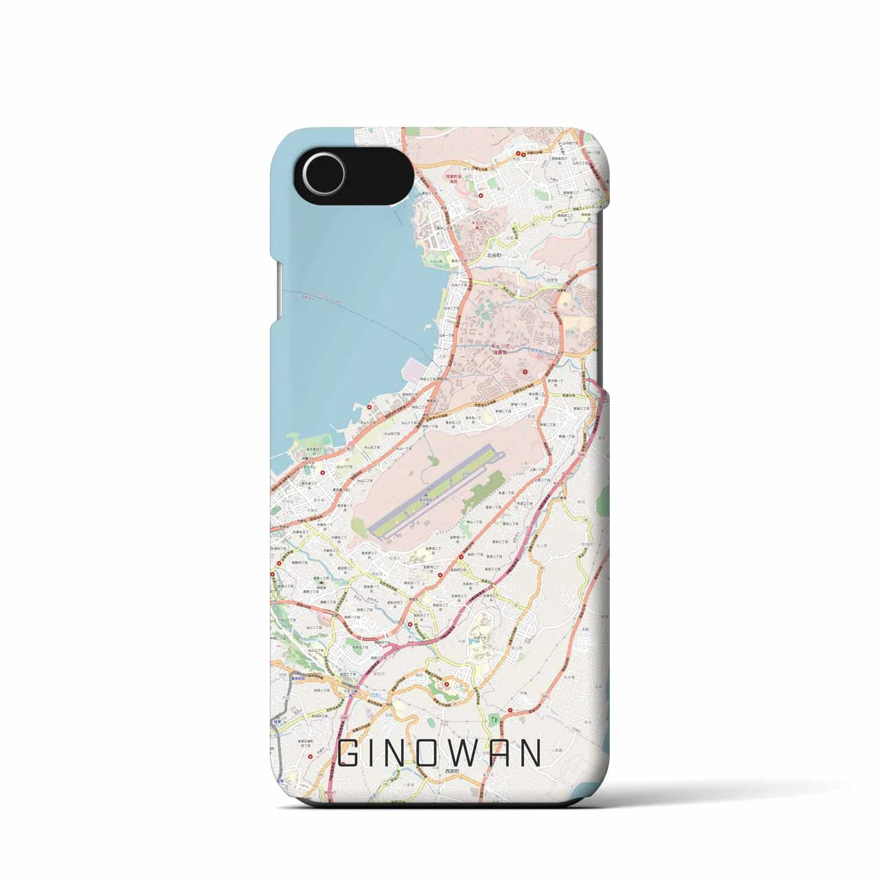 【宜野湾（沖縄県）】地図柄iPhoneケース（バックカバータイプ）