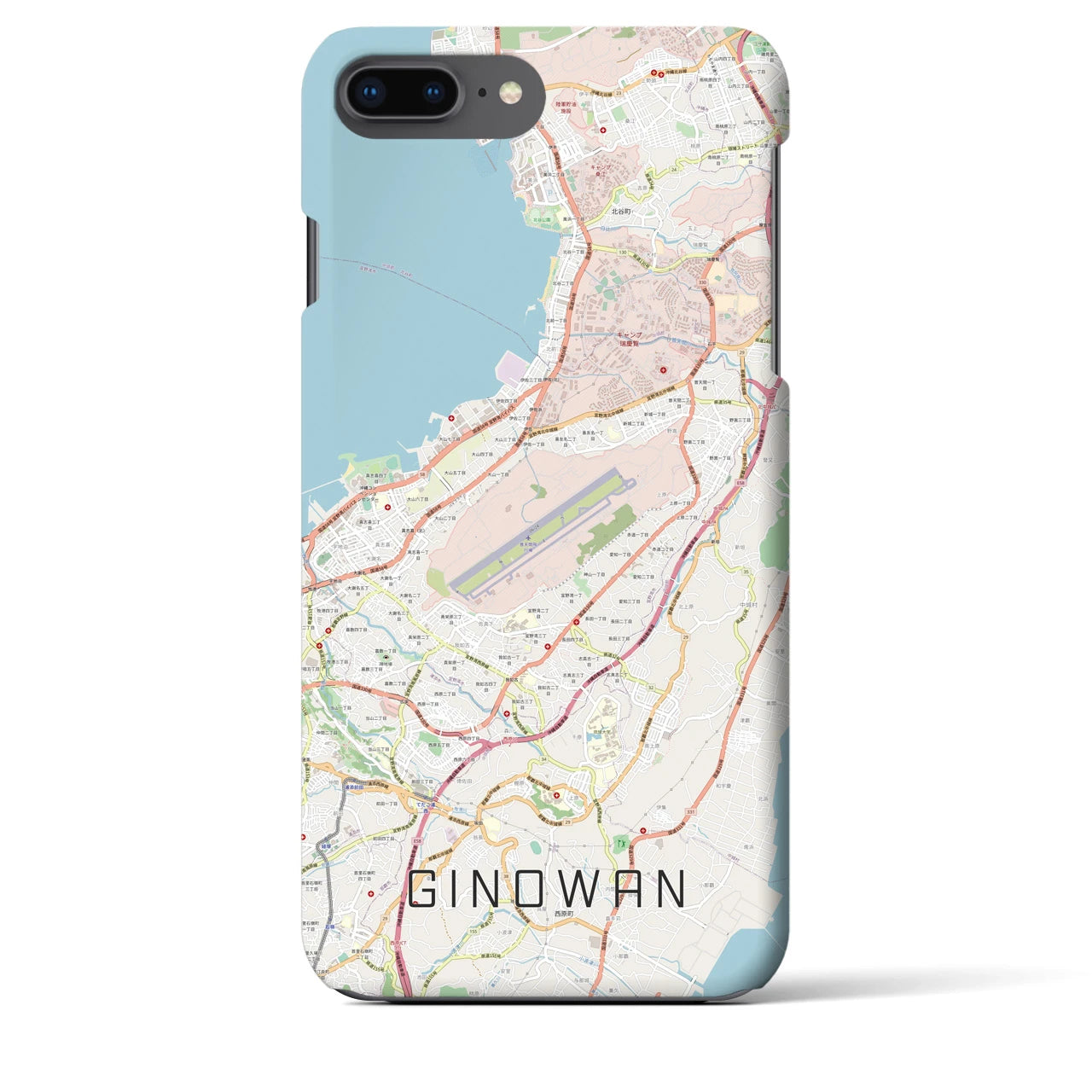 【宜野湾（沖縄県）】地図柄iPhoneケース（バックカバータイプ）