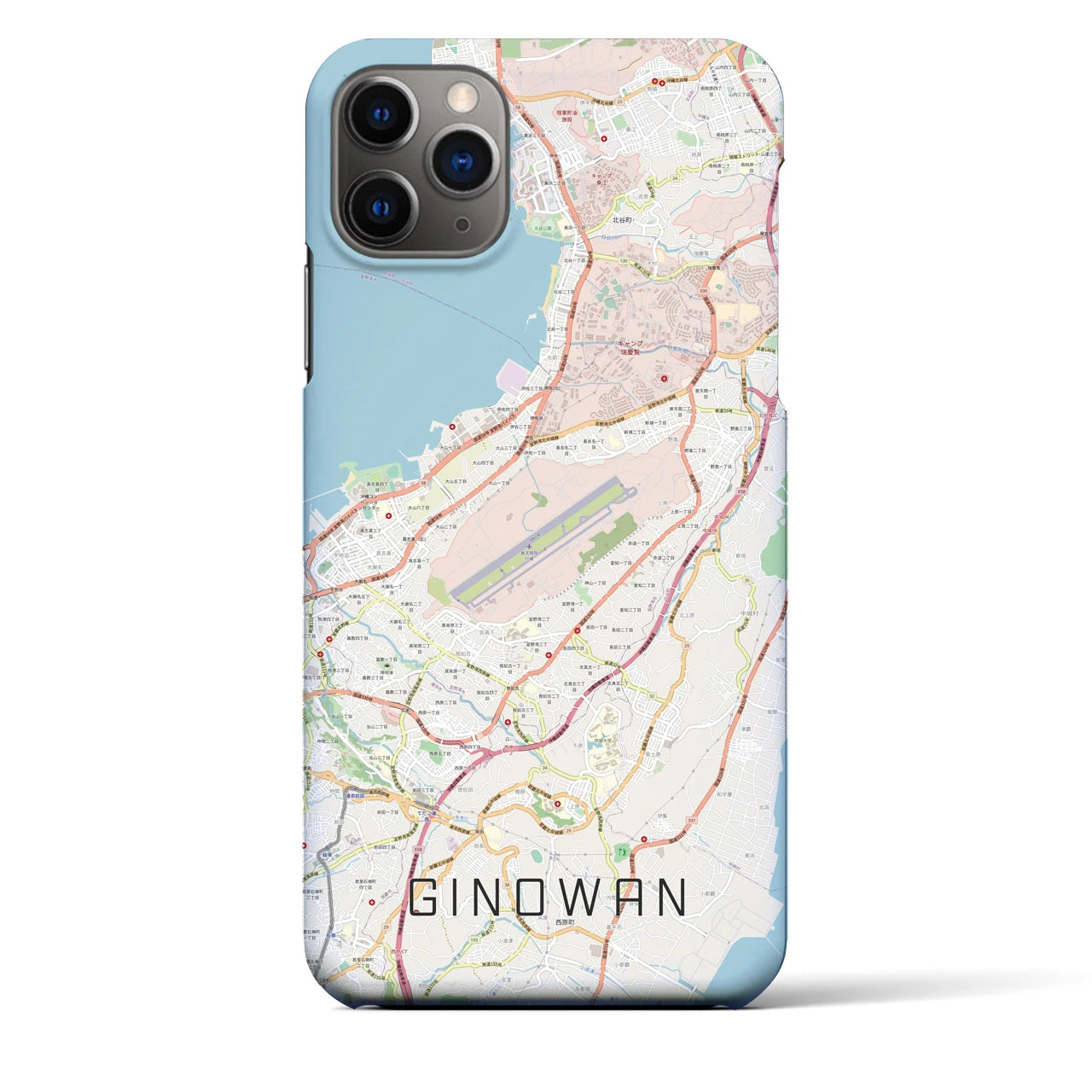 【宜野湾（沖縄県）】地図柄iPhoneケース（バックカバータイプ）