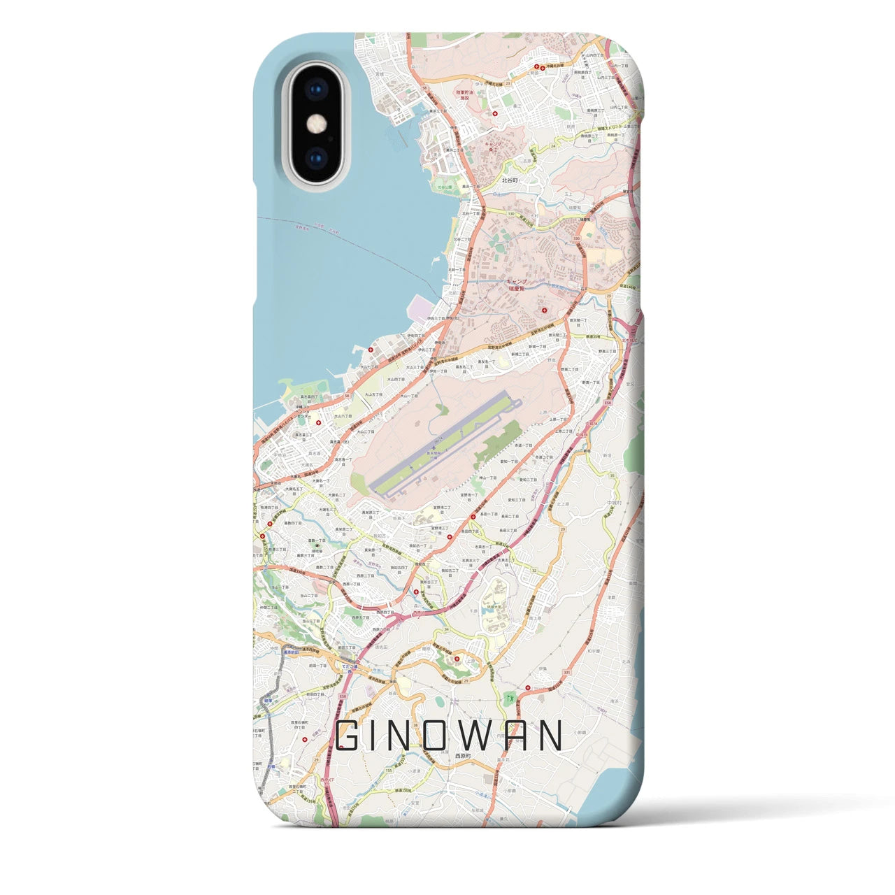 【宜野湾（沖縄県）】地図柄iPhoneケース（バックカバータイプ）