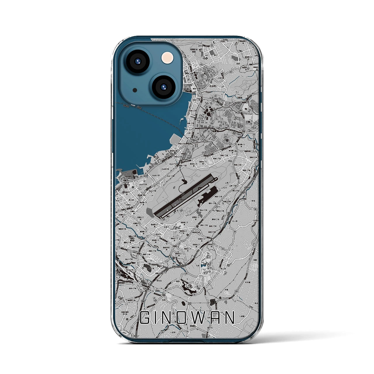 【宜野湾（沖縄県）】地図柄iPhoneケース（クリアタイプ）
