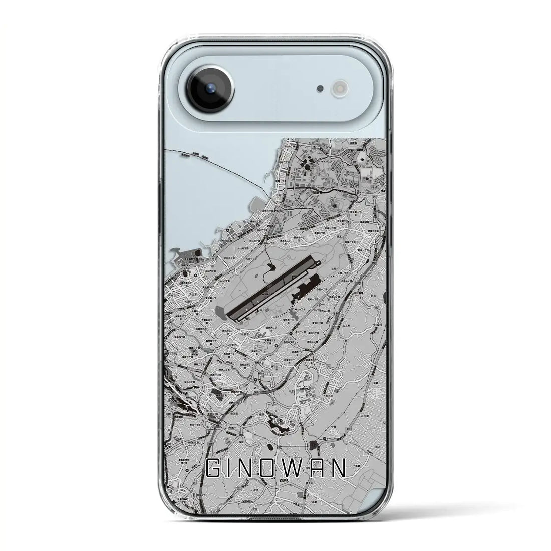 【宜野湾(沖縄県)】地図柄iPhoneケース(クリアタイプ)モノトーン・iPhone 17 Pro Max 用