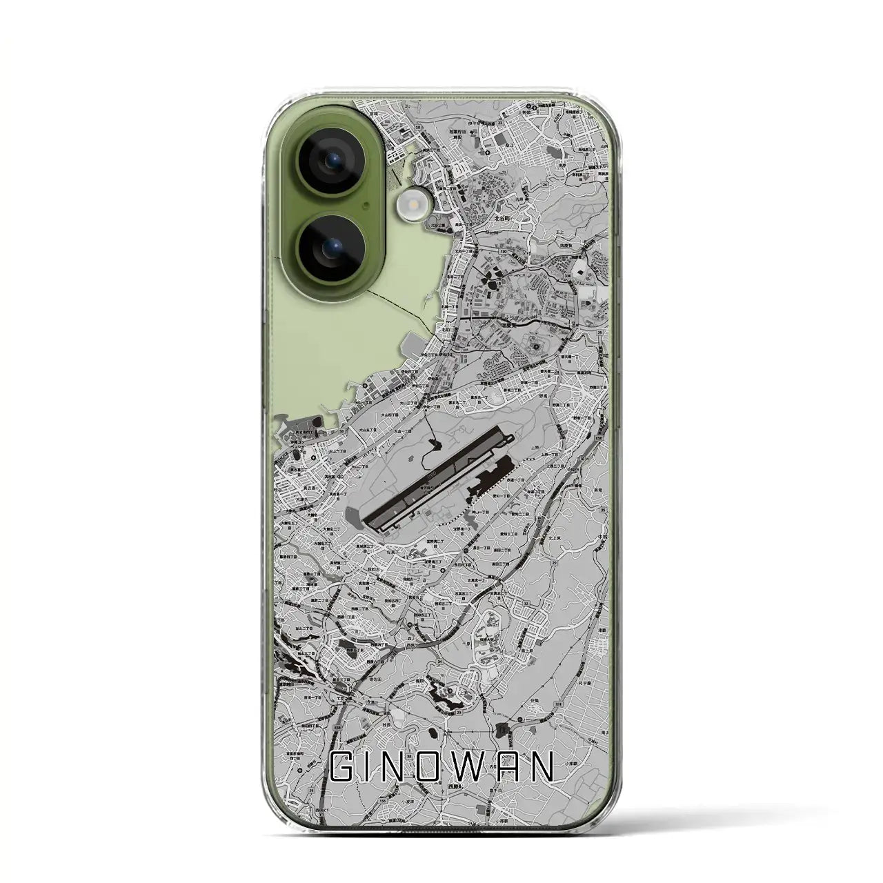 【宜野湾（沖縄県）】地図柄iPhoneケース（クリアタイプ）