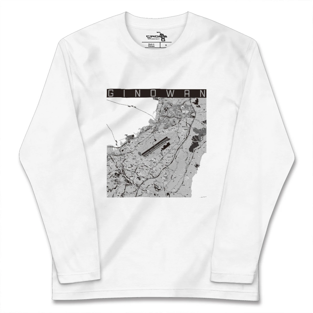 【宜野湾（沖縄県）】地図柄ロングスリーブTシャツ